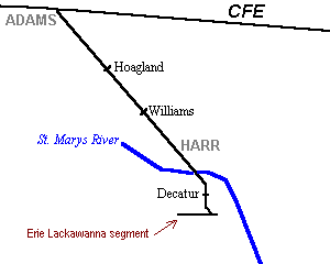 Map of CSX Decatur Secondary